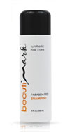  BeautiMark Wig Shampoo for synthetic hair  clears away dulling residue without  damaging the fiber.
