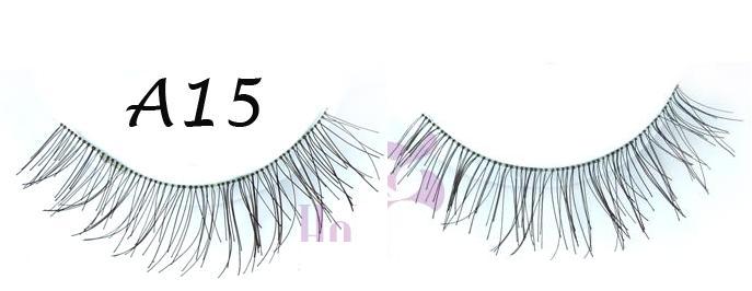 Sexy Black Synthetic False Lashes With Added Black Vinyl Strands #A15