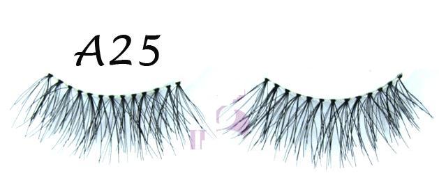 Lady's Full Hand Made Lashes With Flirty Curl For Party #A25