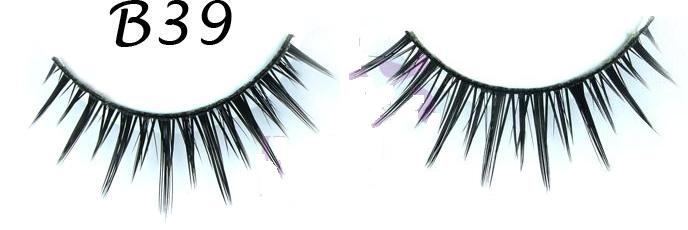 Thick Black Crisscross False Eyelashes #B39