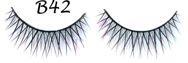 Crisscross False Eyelashes with Colored Polished Tips #B42