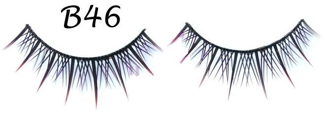 Synthetic Hair Multi Coloured False Lashes #B46