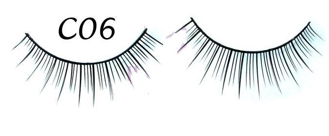 Fine Long Natural False Eyelashes #C06