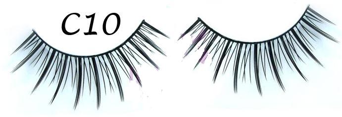 Long & Fine Natural False Eyelashes #C10