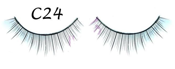 Long & Fine Natural False Eyelashes #C24