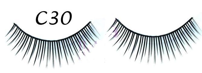 Long & Fine Natural False Eyelashes #C30