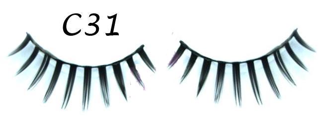 Fine Long Natural False Eyelashes #C31