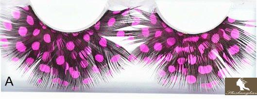 Beautiful and Colorful Feather Eyelashes 