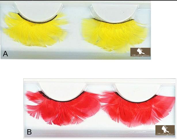 Beautiful and Colorful Feather Eyelashes 