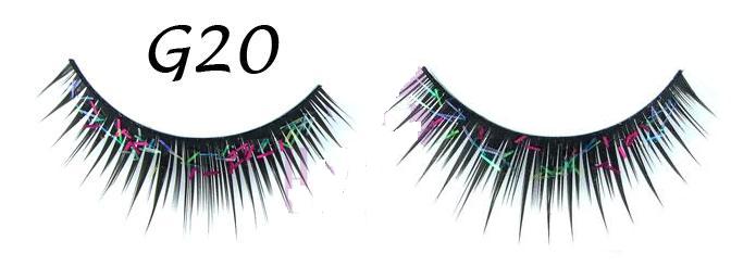 Dense False Eyelashes with Glitters #G20