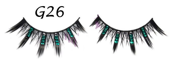 False Eyelashes with Purple #G26