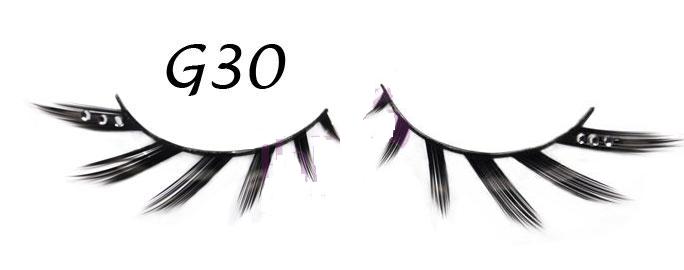 Purple False Eyelashes with Polished Tip #G30