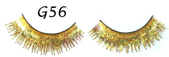 Super Shiny Eylashes with Golden Glitter #G56