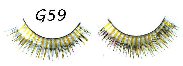 Golden and Silver Glitter Eyelash #G59